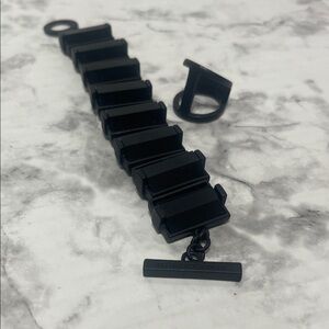 Vince Camuto Black Bracelet and Ring Set